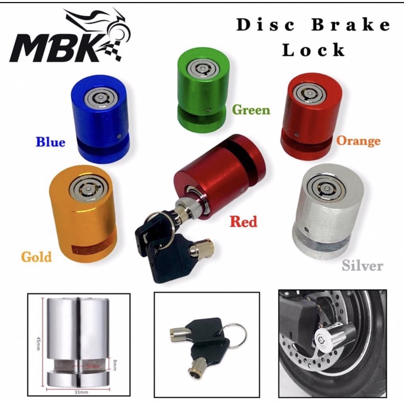 GEMBOK CAKRAM MOTOR UNIVERSAL ALL MOTOR DISC BRAKE LOCK FRONT AND REAR DISC