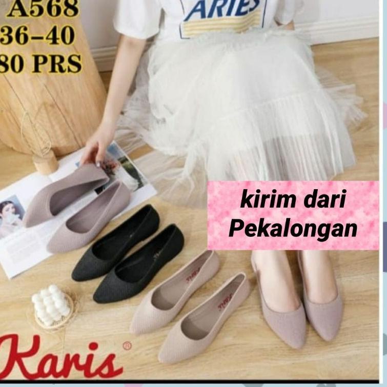 Best Seller.. Sepatu Wanita Terbaru Jelly Shoes Karis Karet Flatshoes Korea Cewe Casual A 568