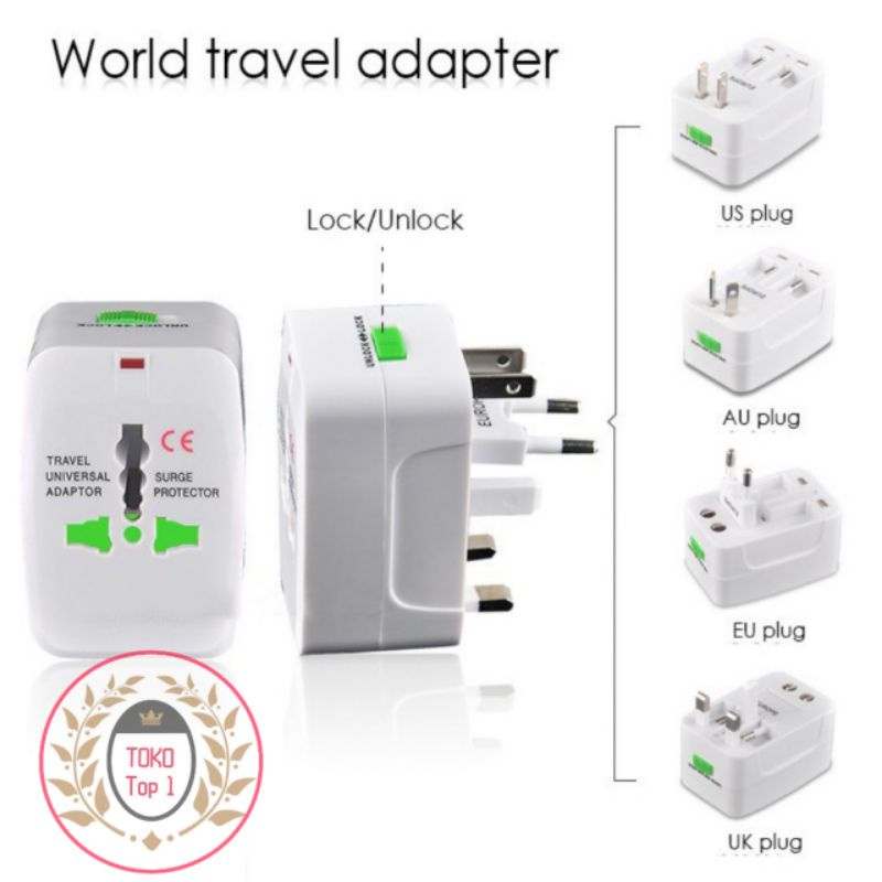 Adaptor Internasional Travel Adaptor Universal World International 150NEGARA