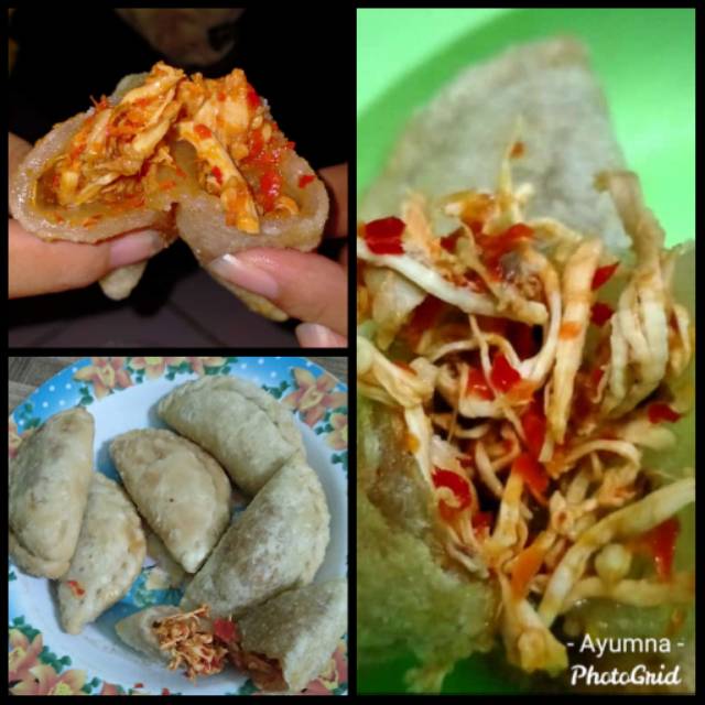 

Cireng isi ayam suwir pedas per box isi 6pcs mentah ready tinggal goreng