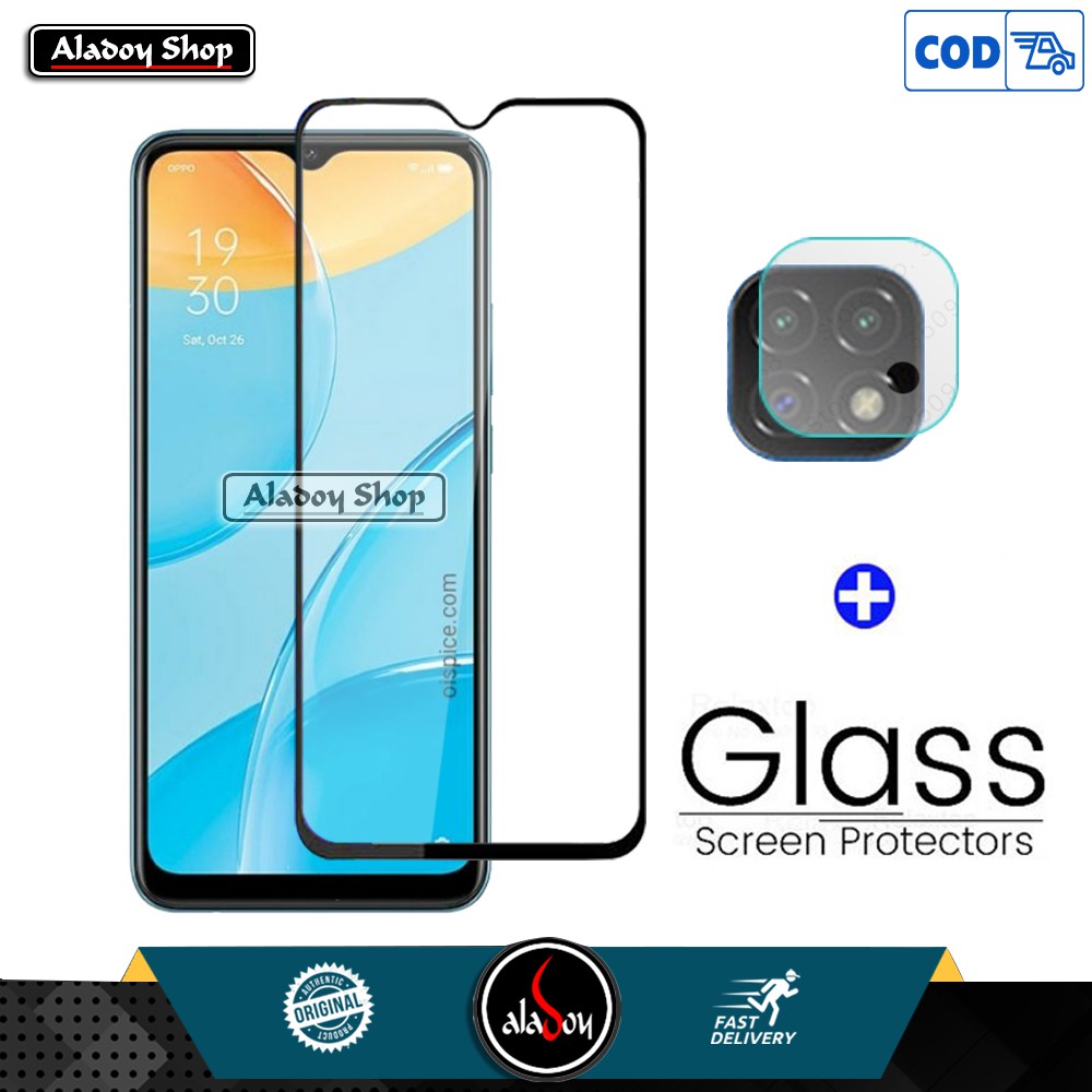 PAKET 2 IN 1 Tempered Glass Layar dan Tempered Glass Camera Lens Oppo A15S
