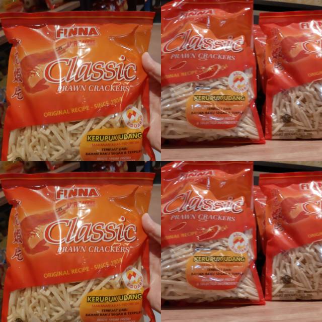 

Finna Classic Prawn crackers**Kerupuk udang Finna model panjang panjang stick**prawn cracker 400gram