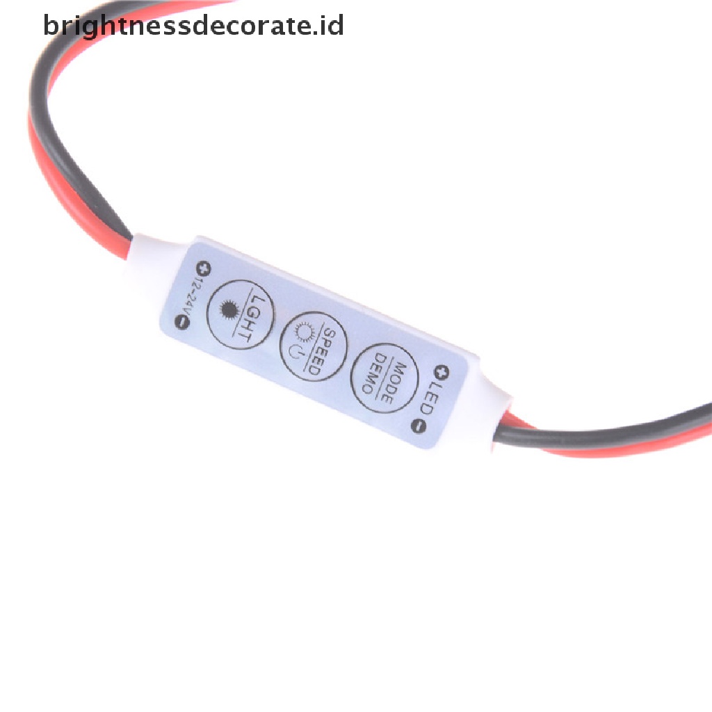 (Birth) 1pc Dimmer Lampu Led Mini 3 Tombol 12-24v Untuk 3528 5050