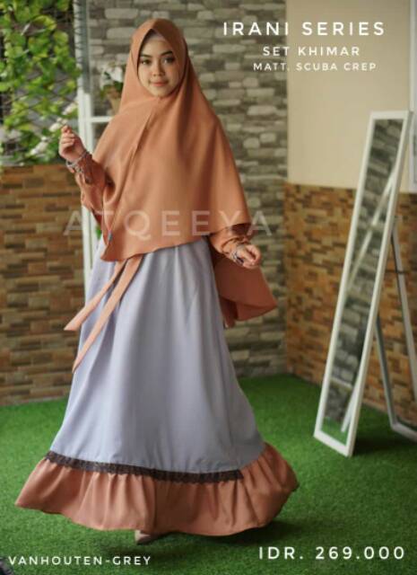 Gamis + hijab atqeeya by RIVANTI
