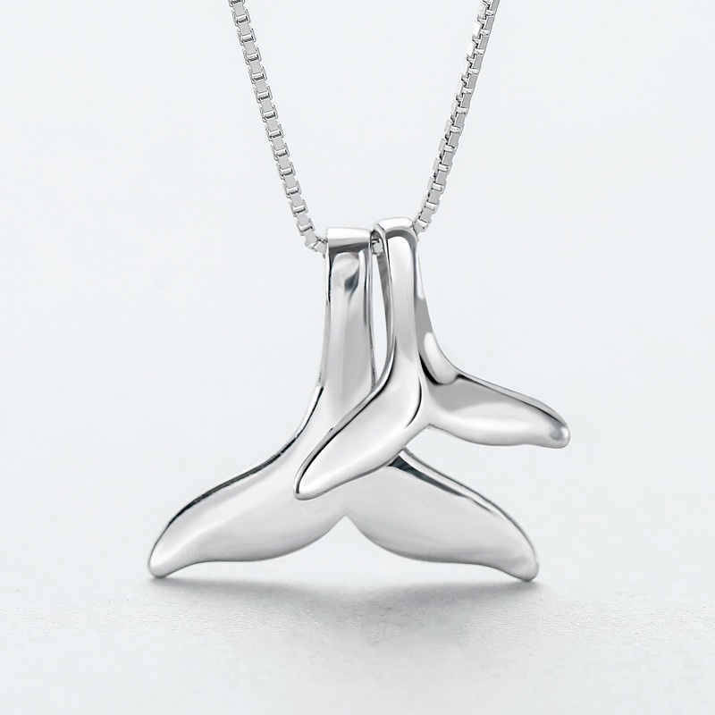 [Ready Stock]Fashion Plated 925 Sterling Silver Mermaid Pisces Tail Pendant Necklace