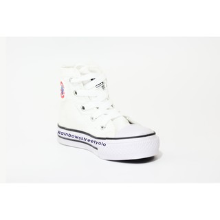 rainbows sepatu  anak converse  kids model  boot warna putih 