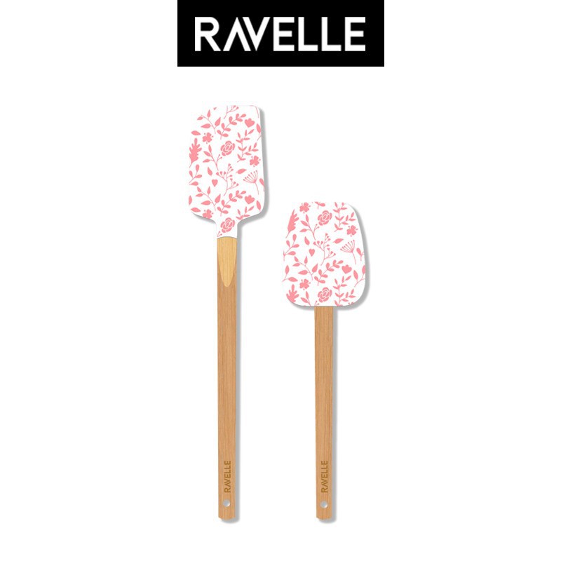 Ravelle Flower Sutil Set 2Pcs Peralatan Masak Sutil Spatula Silikon