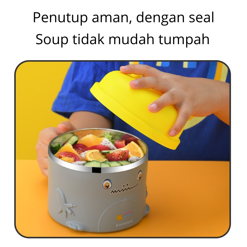 CEO Mangkuk / Gelas Anak Batita 600ml Alat Makan Balita Mpasi Karakter Dinosaurus Mug Mangkok Tahan Banting untuk baby bayi