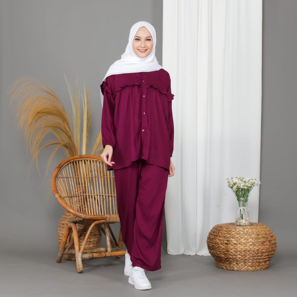 Tokomilkan - Setelan Muslim Wanita SALWA SET OVERSIZE | Setelan Wanita Bahan katun