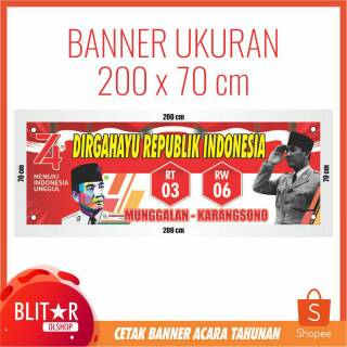 Cetak Banner  Desain Kustom Ukuran  200x100 cm Shopee  