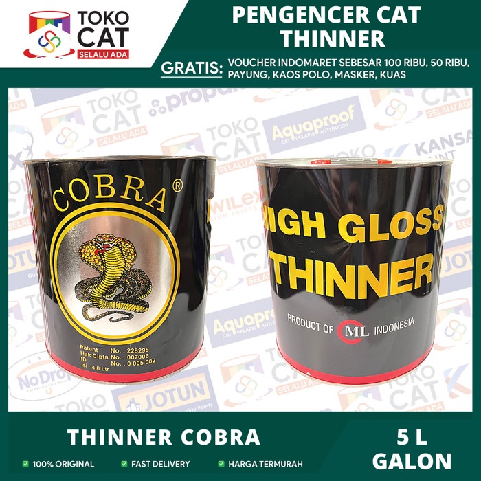 THINNER COBRA HITAM 5L / TINER THINER COBRA HITAM 5L / PENGENCER CAT