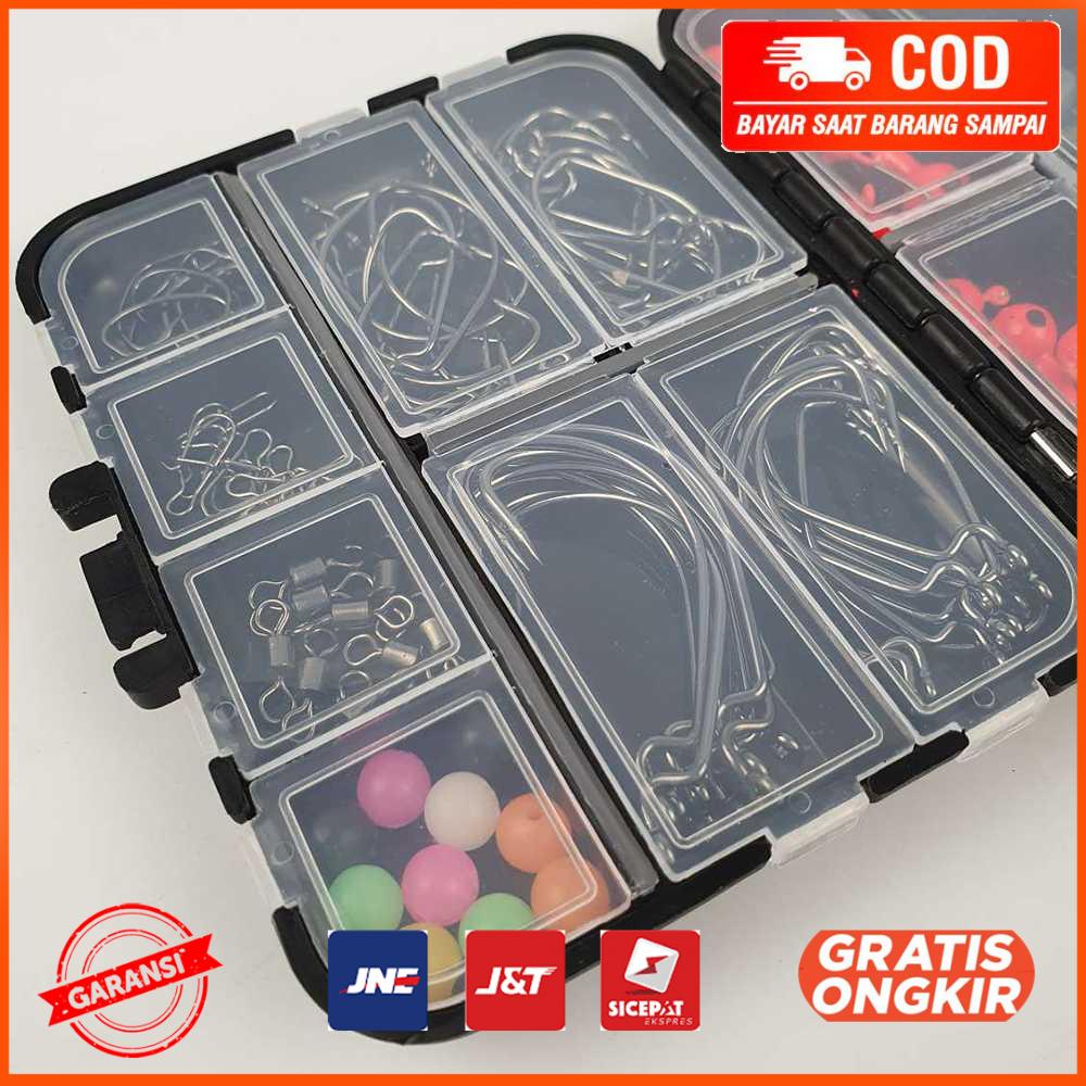 Kail Pancing Fishing Hook Tackle Box Set 148 PCS