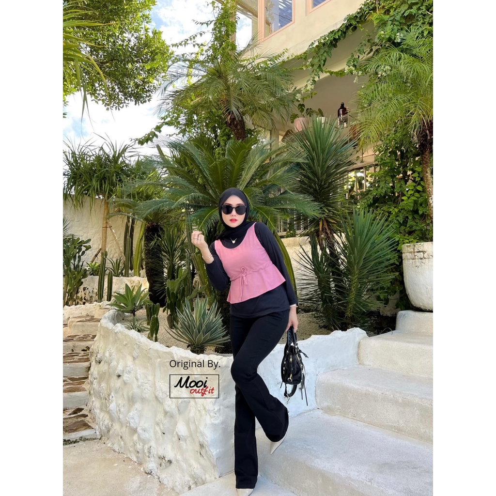 Blouse Atasan Wanita Rompi Serut Terbaru Atasan Baju Wanita Waffle Uniqlo Bahan Waffle Knit Premium Viral  Baju Atasan Wanita Dewasa Kekinian Atasan Wanita Blouse Baju Rajut Korea Wanita Style