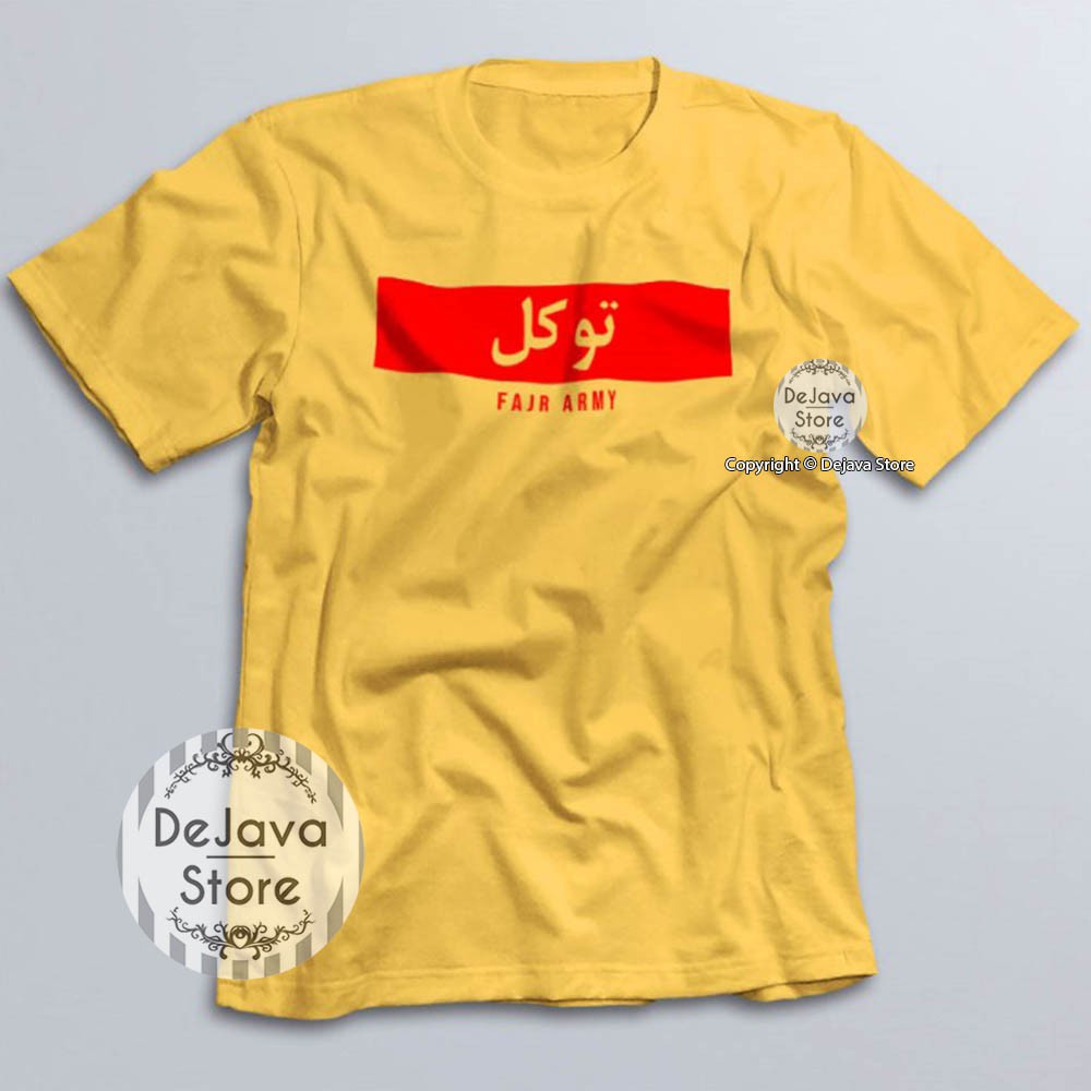 Kaos Dakwah Islami TAWAKAL FAJR ARMY Pejuang Subuh Baju Santri Religi Tshirt Distro Muslim | 1090-7