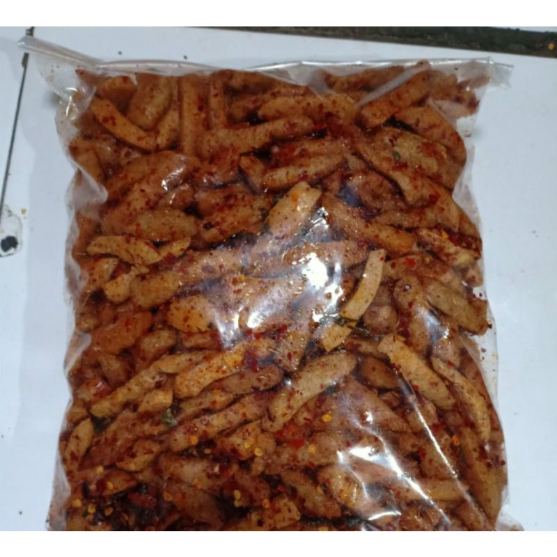 

Basreng Pedas daun jeruk renyah dan gurih 100g,250g,500g