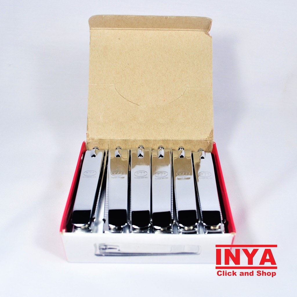 GUNTING KUKU 777 N-211 - BESAR KOREA STAINLESS NAIL CLIPPER 8cm isi 12pcs BOX - Lusin