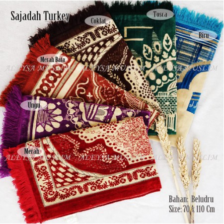 sajadah turki besar 70 X 110 CM/sajadah izmir dewasa/sajadah harga murah/bisa bayar ditempat/COD