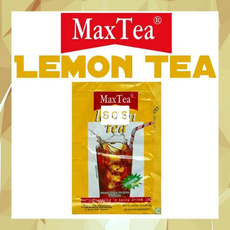 

《OS3》 Max Tea Lemon 25 gram sachet Teh Instan rasa Lemon Vitamin C