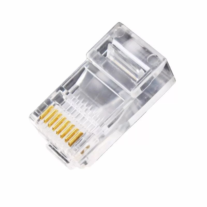 RJ45 8P8C RJ-45 Modular Plug untuk Jaringan CAT5 LAN Profesional dan Berkualitas Tinggi