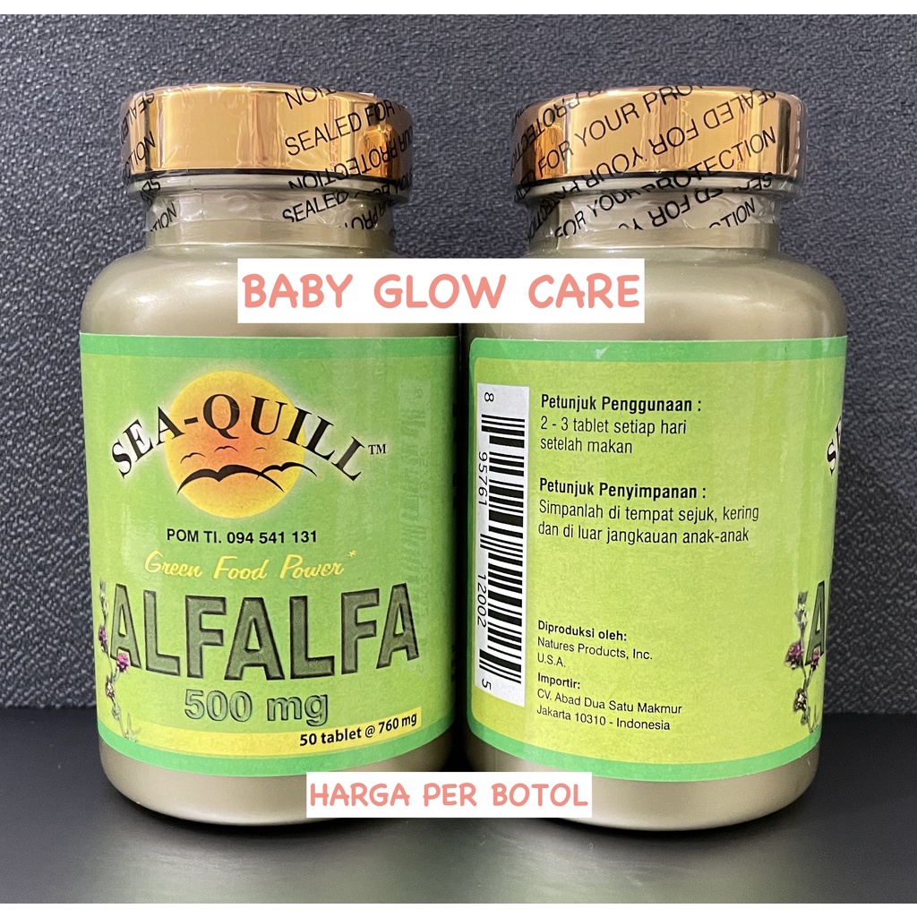 SEAQUILL ALFALFA ISI 50 TABLET SEA-QUILL UNTUK KESEHATAN LAMBUNG / MAAG