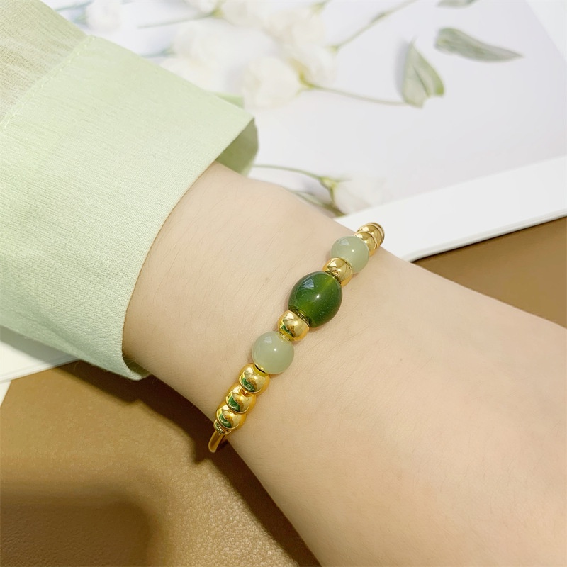 Gelang Tangan Manik-Manik Batu Agate Natural Untuk Wanita B-22047