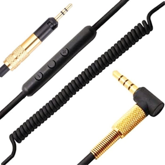 Jack Microphone Cable ATH-M50x Sennheiser Kabel Audio Mic 3.5mm 2.5mm