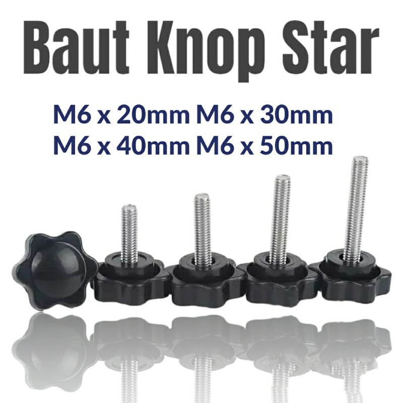Jual BAUT KNOB STAR M6 KNOB STAR KUNCI M6 Shopee Indonesia