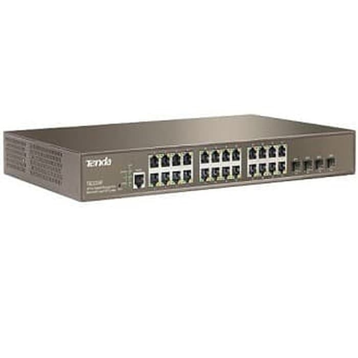 Tenda TEG3224P - 24Port 10/100/1000Mbps with 4 Shared SFP PoE