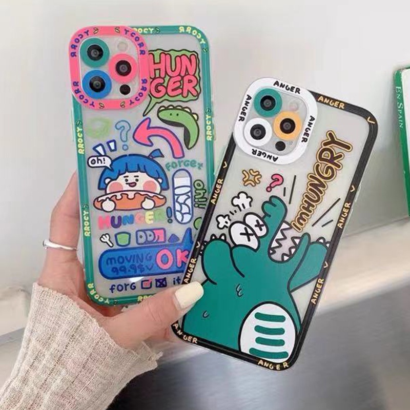 Soft Case Silikon TPU Motif Kartun Untuk iPhone 13 12 Pro Max Mini 11 XS XR X 8 7 6S Plus SE 2020