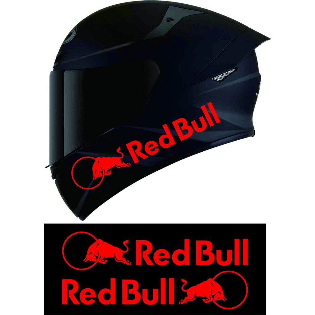 stiker Red Bull helm motor mobil