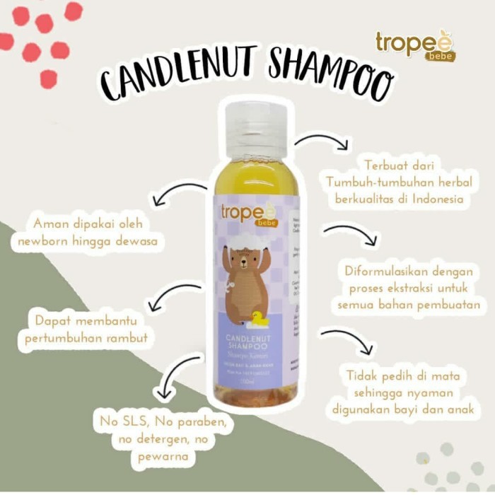 Makassar ! Tropee Bebe Candlenut / Kemiri Shampoo 100 ML