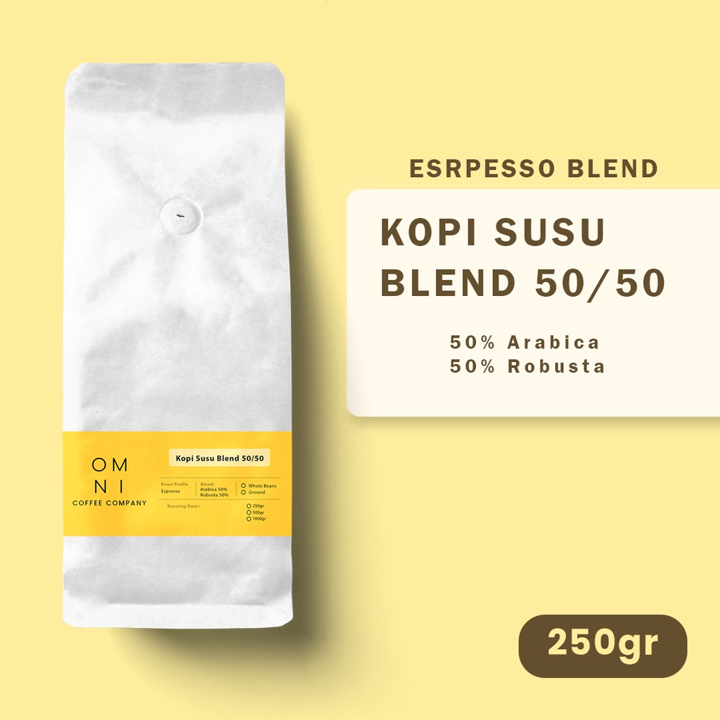 

Biji Kopi House Blend 50/50 Espresso 250gr (Biji / Bubuk)