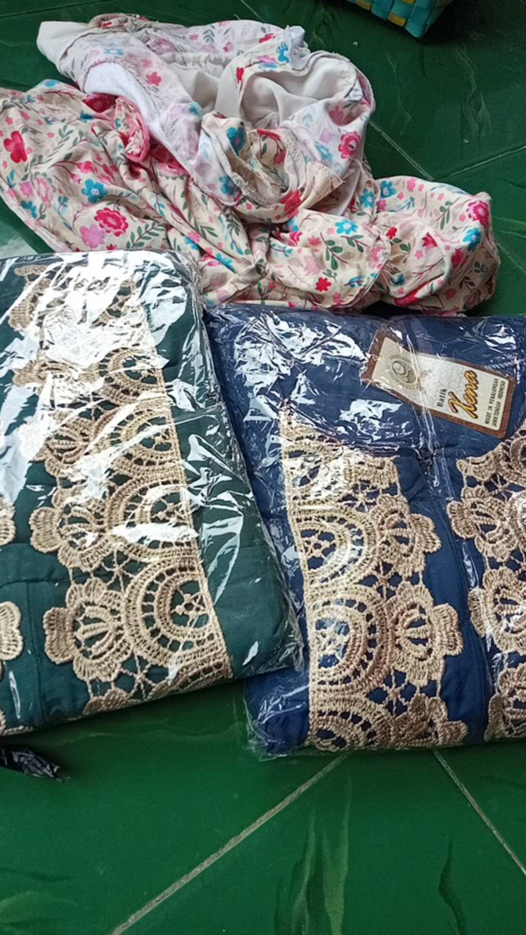 [ld 130]restok!! Ori Batik Xena Gamis Renda Arab Jumbo Rafika Pb 138 Resleting Depan Busui