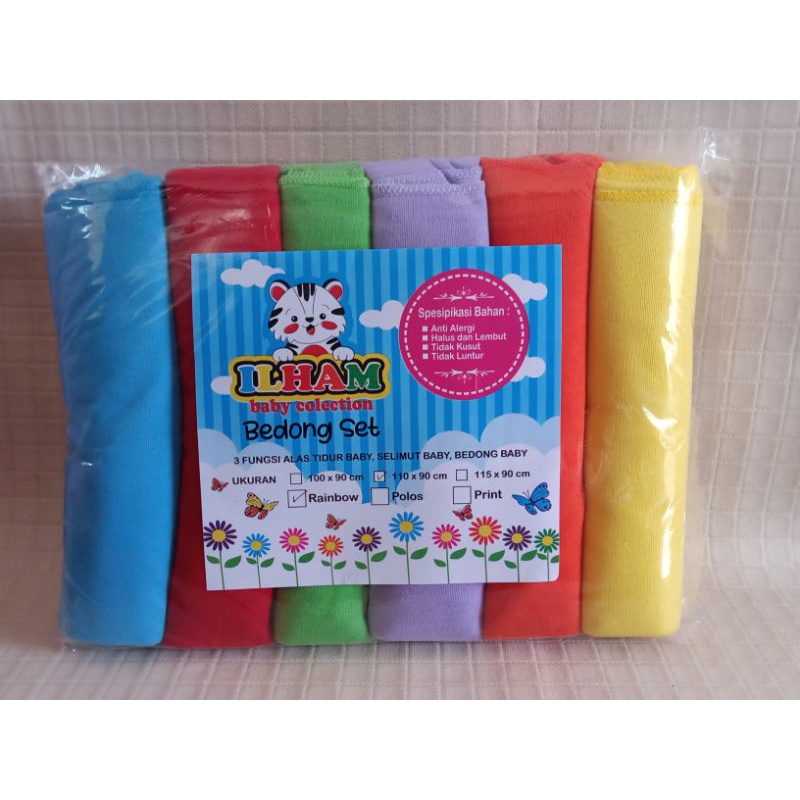 WARNA MIX BARU ISI 6PCS BEDONG BAYI BAHAN ADEM LEMBUT COCOK BUAT BAYI LAKI-LAKI DAN PEREMPUAN UK 90X110CM