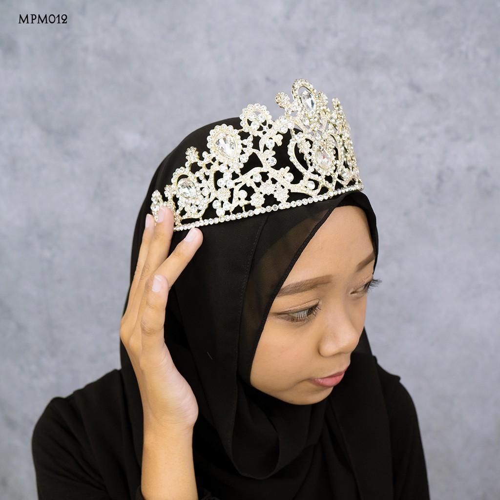 [SIAP KIRIM] HEADPIECE BRIDAL PESTA PERNIKAHAN MODERN HIJAB WANITA MPM012