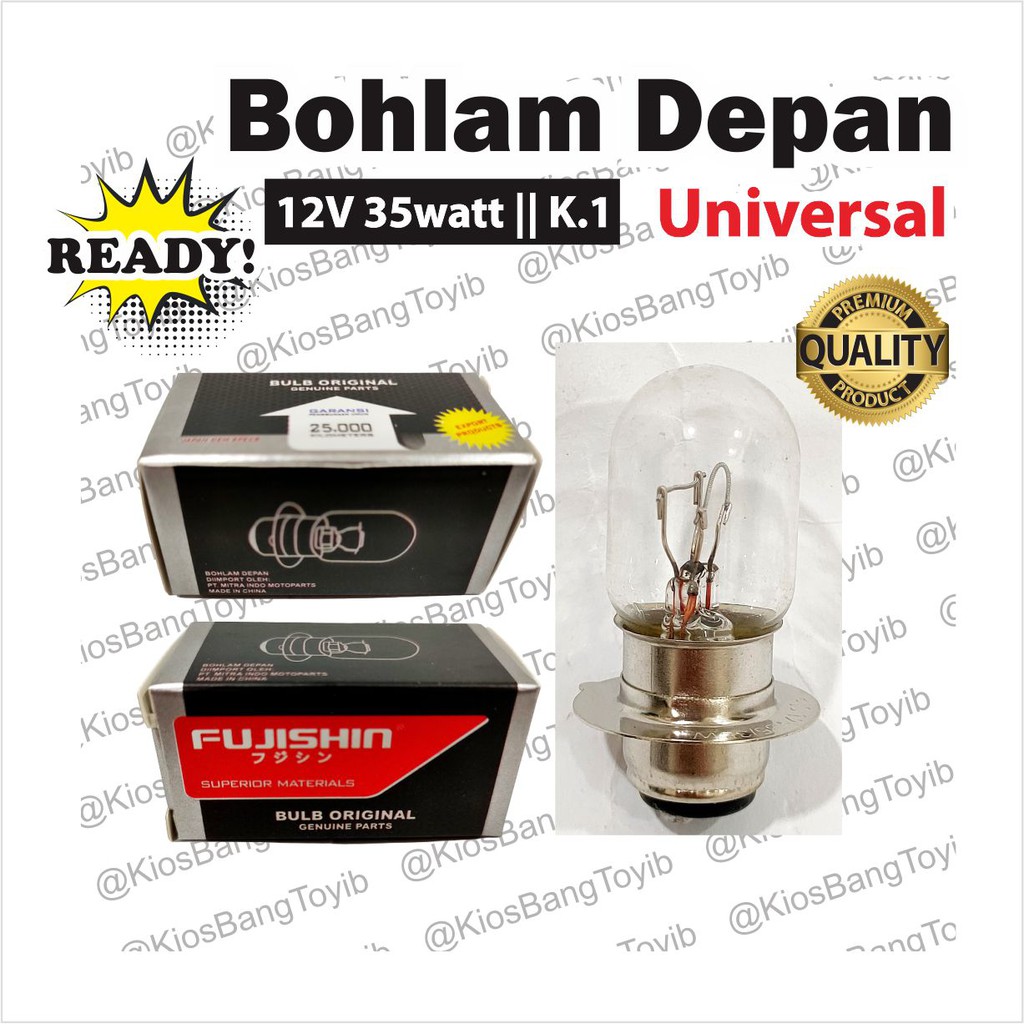 Bohlam Dop Lampu Depan 12V 35W Grand/Vario/Beat/Supra X/Karisma/Revo/Mio/Jupiter Z&quot;𝐅𝐮𝐣𝐢𝐬𝐡𝐢𝐧&quot;