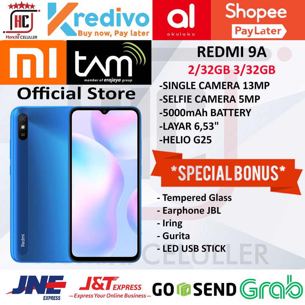 REDMI 9A 2 32GB 3 32GB 2/32 GB 3/32 GB GARANSI RESMI