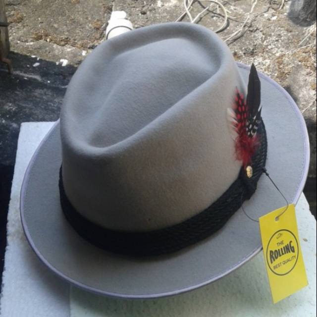 Topi Laken Fedora Stout Hat Topi Laken  Topi fedora