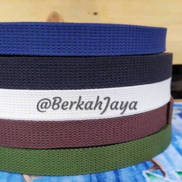 Tali Webbing Tas Katun Ukuran 2.5 Cm Per Roll