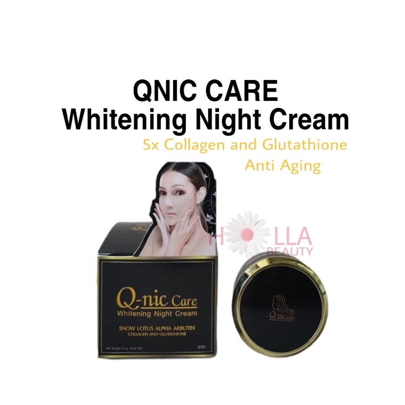 Q-nic care whitening night cream/cream pemutih/memudarkan flek hitam/menhilangkan bekas jerawat