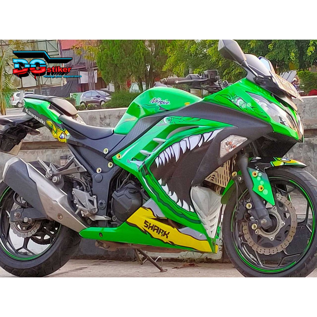 Decal Striping Full Body Ninja 250 Fi Hijau Shark