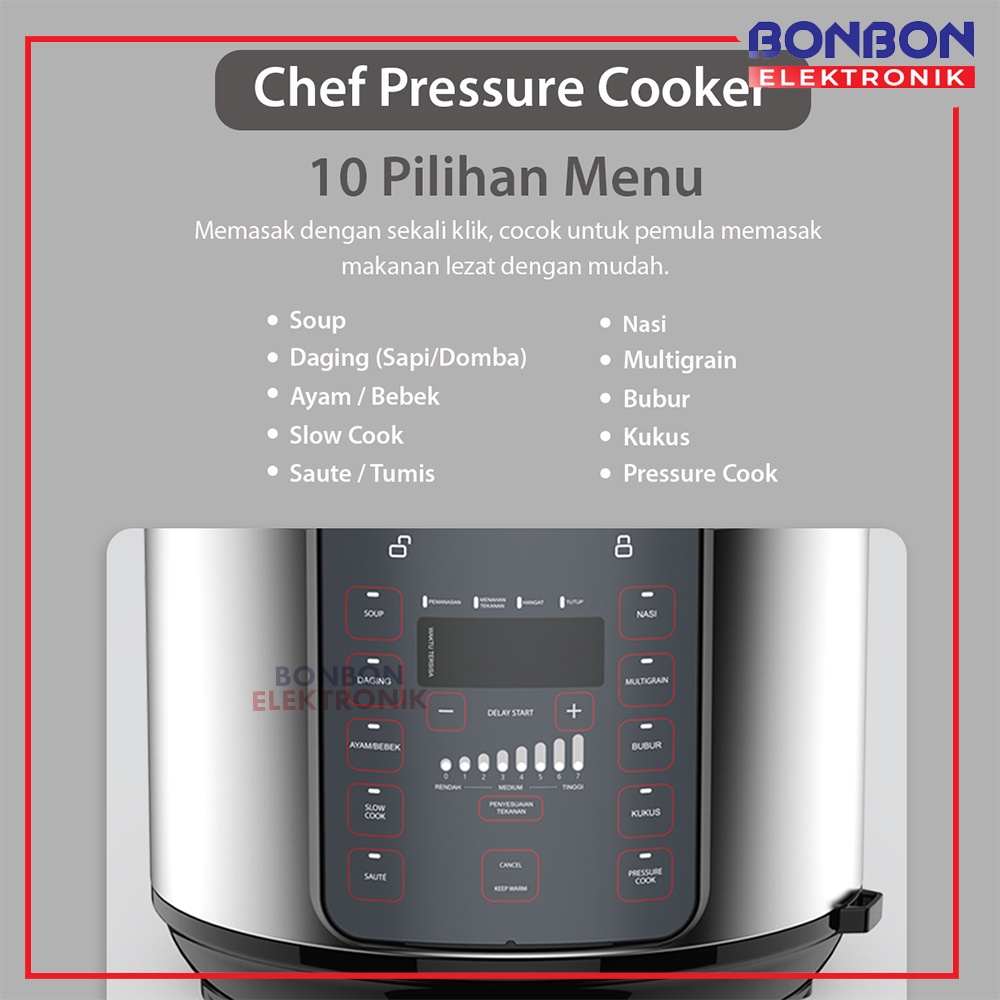 FLIFE Multifunction Pressure Cooker 5L PC05LB 550W