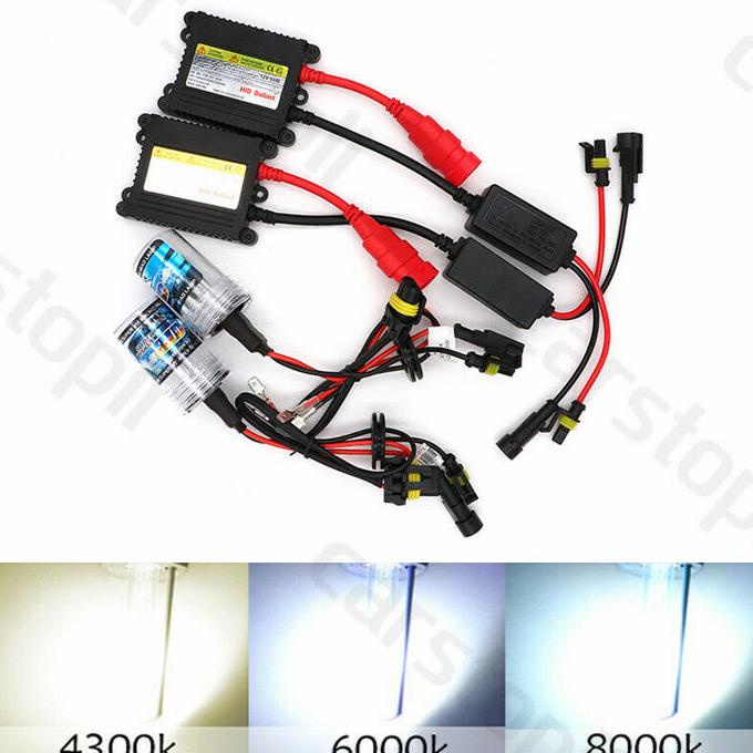 Lampu HID Set 55W H8 h9 h11 6000K Mobil 55Wat 55Watt Putih 55 W Watt