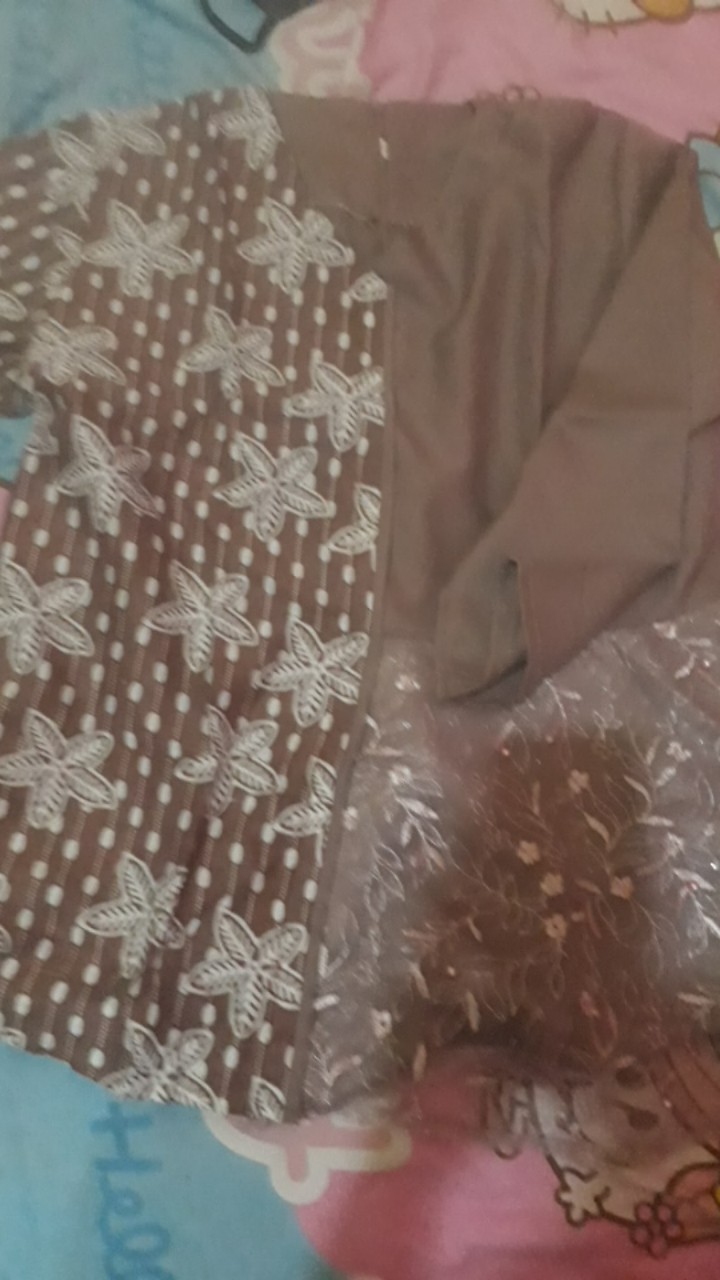 Atasan Blouse Batik Wanita Modern Fashion Wanita Kekinian Brokat Batik Kombinasi Ruby And Arsyla