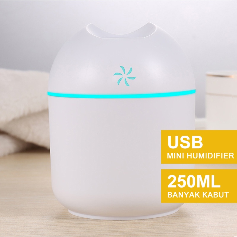 Moi Portable Humidifier Diffuser USB Mini Air Purifier Aromatherapy Essential Oil Difuser-250ml_MIni_W