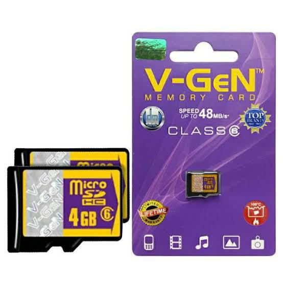 [SO] Memory Card Micro SD V-GEN 4GB Class 6 Original