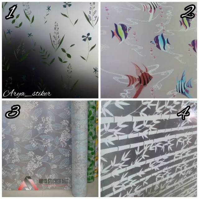PROMO MURAH Stiker Kaca Motif / Stiker kaca Jendela / Stiker kaca Pintu