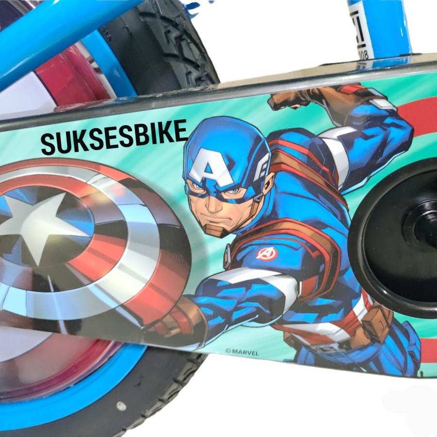 Sepeda Anak Laki laki Element Marvel Series Captain America 18inchi