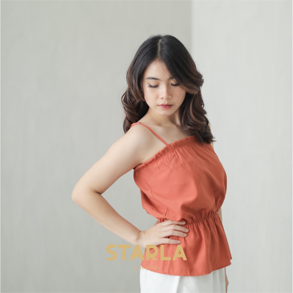 KOREAN TANKTOP CROP WANITA | TANK TOP | TANKTOP POLOS TALI KECIL STARLA PRALINE