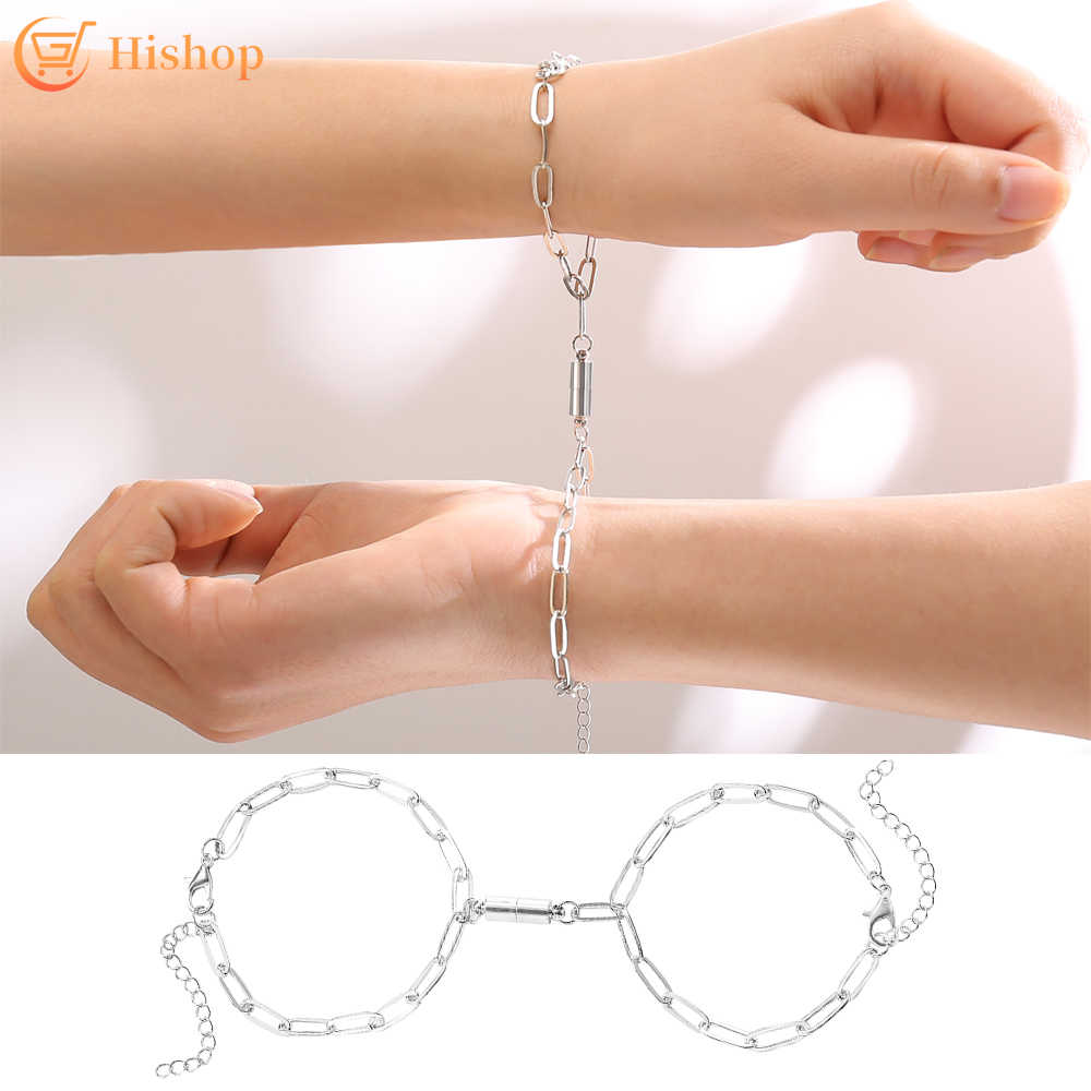 Metal Couple Magnet Bracelet Simple Style Butterfly Chain Trend Jewelry Accessories